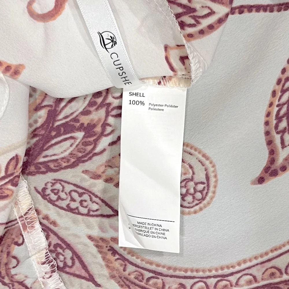 New! Cupshe Boho Mini Dress Paisley Print Size Medium - Picture 14 of 16